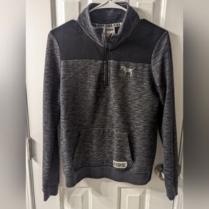 Victoria's secret LOVE PINK color block marled quarter zip pull over sweater poc